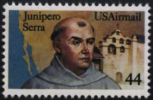 Briefmarke der USA im  Gedenken an P. Serra
