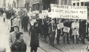 Flämischer Studentenprotest in Löwen