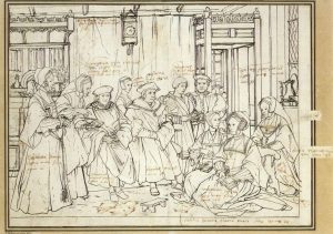 Familie des Heiligen Thomas Morus (Skizze von Hans Holbein)