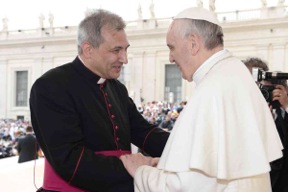 Valleja Balda mit Papst Franziskus