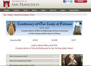 Internetseite zur Vorbereitung auf die Weihe des Erzbistums San Francisco