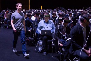 Zuckerberg in Barcelona, ein "beeindruckendes" Bild (vergrößern durch Anklicken)