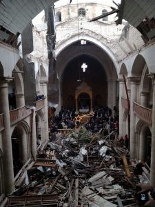 Heilige Messe in der St.-Elias-Kathedrale von Aleppo