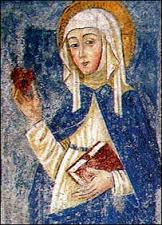 Heilige Katharina von Siena, mit einem brennenden Glauben und einem freien Herzen