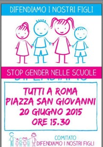 Das Plakat zur Kundgebung "Verteidigen wir unsere Kinder. Gender-Ideologie raus aus den Schulen"